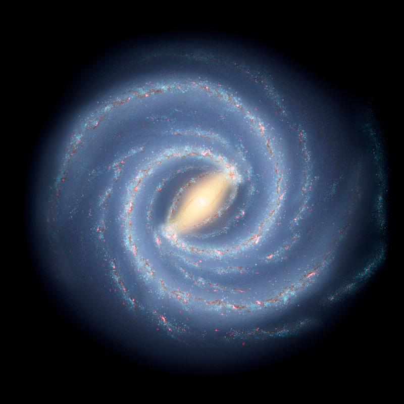 The Milky Way This artist's concept illustrates the new view of the Milky Way. Original from NASA. Digitally enhanced by rawpixel.