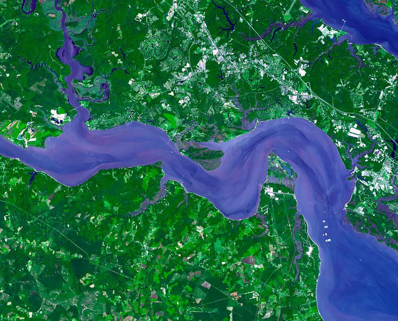 Jamestown space view Jamestown, located on Jamestown Island in the Virginia Colony. Original from NASA. Digitally enhanced by rawpixel.