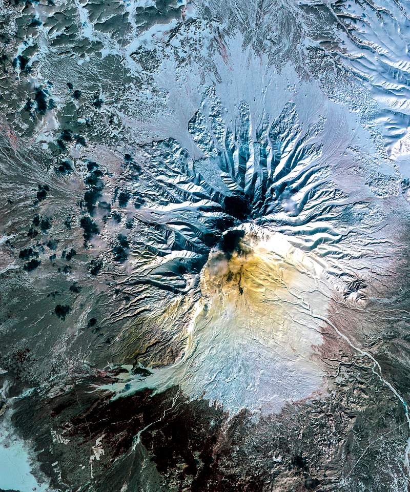 Sheveluch Volcano in Kamchatka, Siberia. Original from NASA. Digitally enhanced by rawpixel. Sheveluch Volcano in Kamchatka, Siberia. Original from NASA. Digitally enhanced by rawpixel.