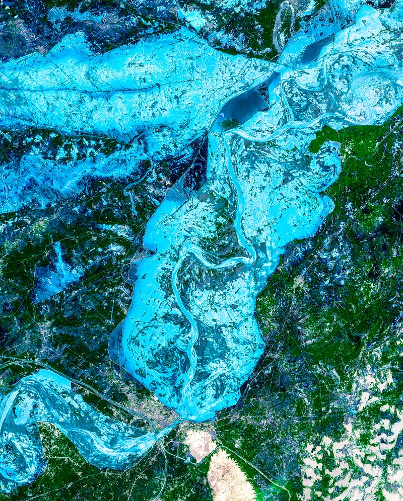 The city of Sukkur, Pakistan. Original from NASA. Digitally enhanced by rawpixel. The city of Sukkur, Pakistan. Original from NASA. Digitally enhanced by rawpixel.