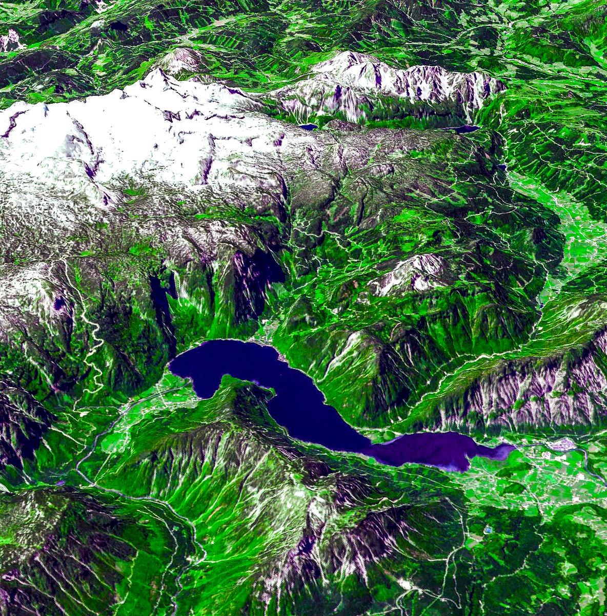 The magnificent natural landscape of… | Free public domain photo The magnificent natural landscape of Salzkammergut, Austria. Original from NASA . Digitally enhanced by rawpixel.