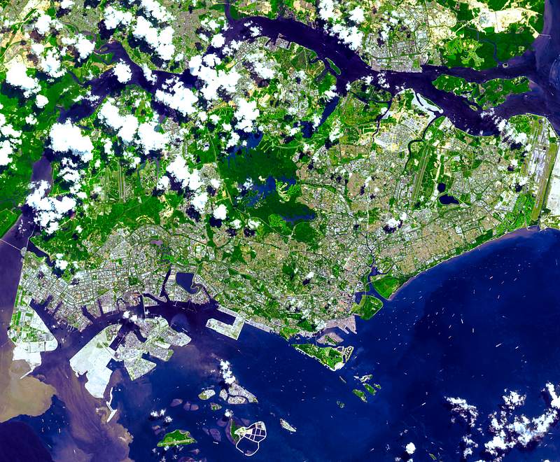 The Republic of Singapore, a city-state off the southern tip of the Malay Peninsula. Original from NASA. Digitally enhanced by rawpixel. The Republic of Singapore, a city-state off the southern tip of the Malay Peninsula. Original from NASA. Digitally enhanced…