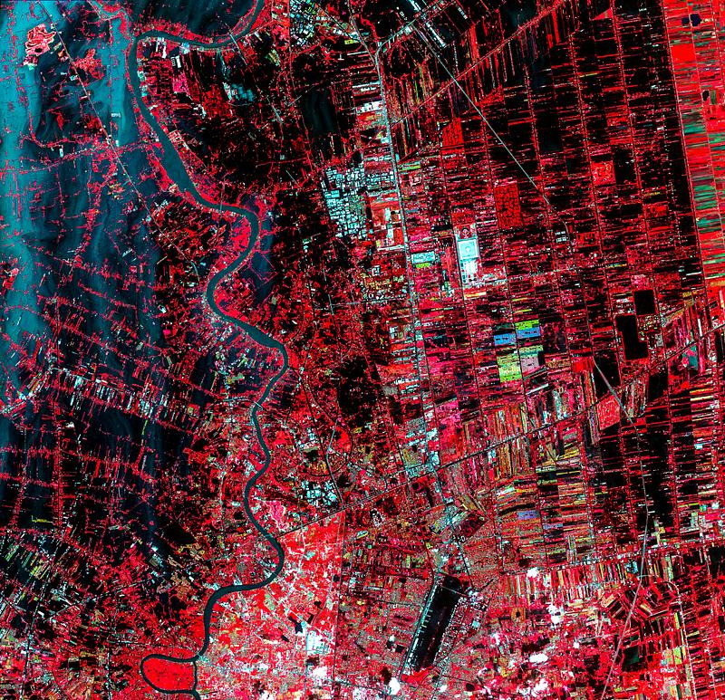 Thailand floods monitored by a NASA satellite. Original from NASA. Digitally enhanced by rawpixel. Thailand floods monitored by a NASA satellite. Original from NASA. Digitally enhanced by rawpixel.