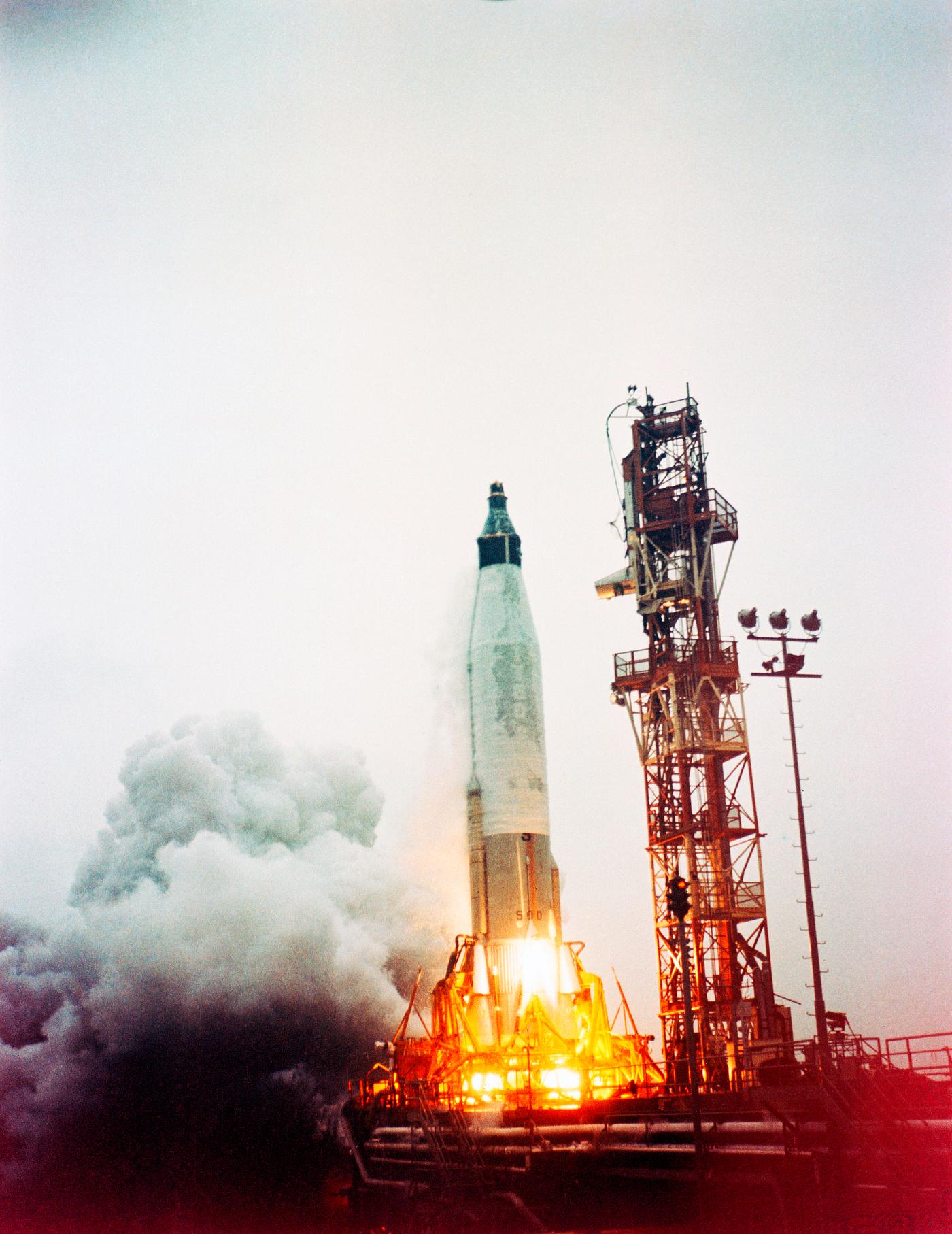 Launch of the unmanned Mercury Atlas-1 spacecraft, 29 July 1960. Original from NASA. Digitally enhanced by rawpixel. Launch of the unmanned Mercury Atlas-1 spacecraft, 29 July 1960. Original from NASA. Digitally enhanced by rawpixel.