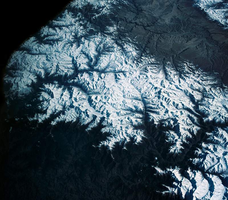 View of the Himalaya Mountain Range in the India-Nepal-Tibet border area. Original from NASA. Digitally enhanced by rawpixel. View of the Himalaya Mountain Range in the India-Nepal-Tibet border area. Original from NASA. Digitally enhanced by rawpixel.
