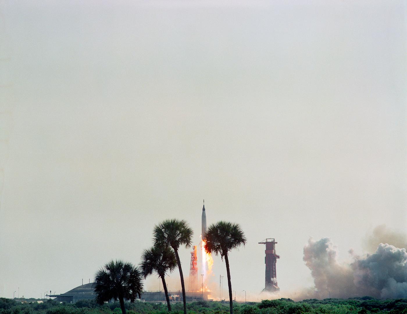 The launch of Mercury-Atlas 9 on May 15, 1963, carrying astronaut L. Gordon Cooper Jr. Original from NASA. Digitally... The launch of Mercury-Atlas 9 on May 15, 1963, carrying astronaut L. Gordon Cooper Jr. Original from NASA. Digitally...