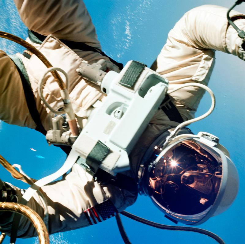 Astronaut Edward H. White II Astronaut Edward H. White II, pilot on the Gemini-Titan IV (GT-4) spaceflight, floats in the zero gravity of space outside…