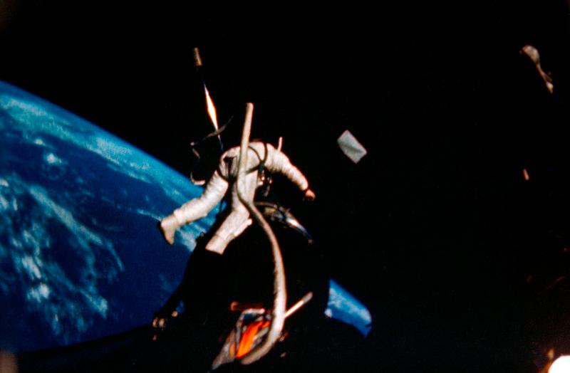 Astronaut Edwin E. Aldrin Jr., pilot of the Gemini-12 spaceflight, performs extravehicular activity. Original from NASA. Digitally enhanced by rawpixel. Astronaut Edwin E. Aldrin Jr., pilot of the Gemini-12 spaceflight, performs extravehicular activity. Original from NASA.…