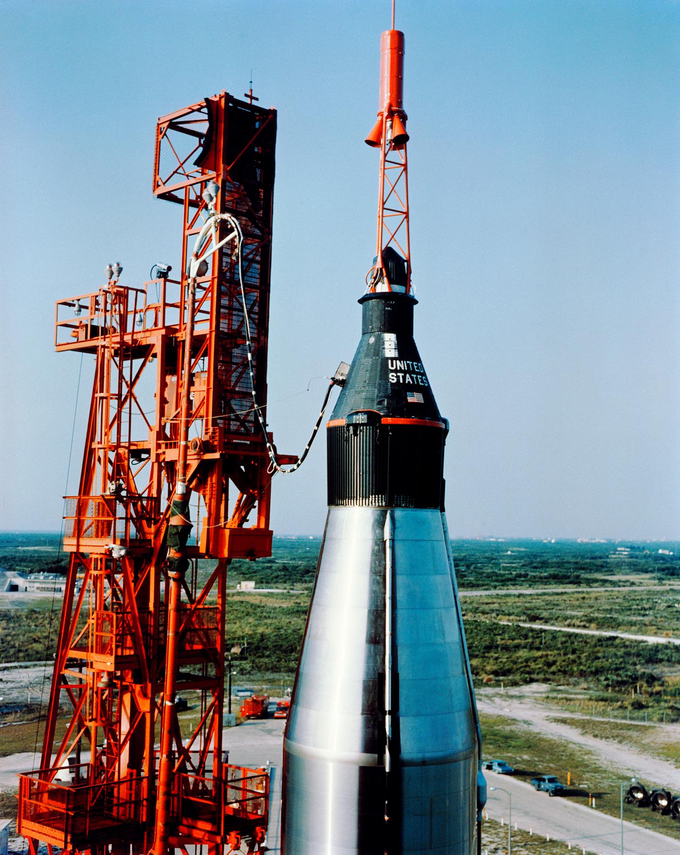 Close-up view of Mercury-Atlas 4 at Cape Canaveral. Original from NASA. Digitally enhanced by rawpixel. Close-up view of Mercury-Atlas 4 at Cape Canaveral. Original from NASA. Digitally enhanced by rawpixel.
