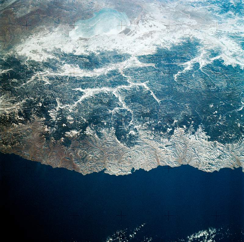 View of the USSR, Siberia area from Skylab 4. Other areas seen are Ozero, Kanka, Ussiriysk, the Sea of Japan and Kavalerovo. Original from NASA. Digitally enhanced by rawpixel. View of the USSR, Siberia area from Skylab 4. Other areas seen are Ozero, Kanka, Ussiriysk, the Sea of Japan and Kavalerovo.…