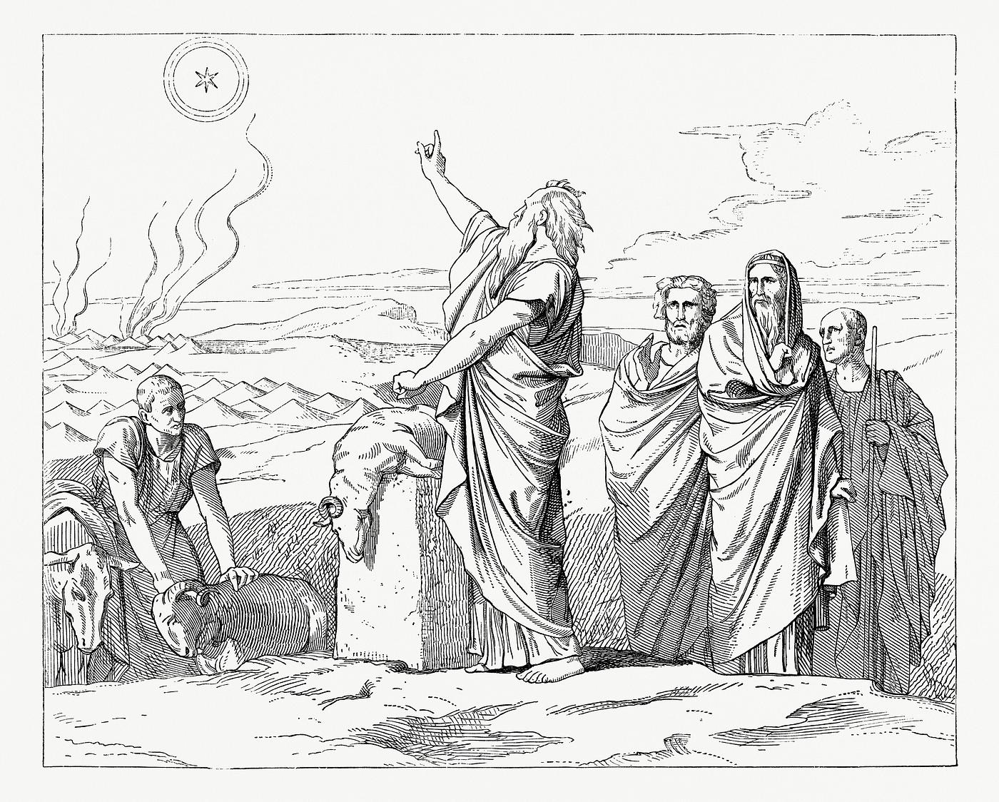 Vintage illustration of Appearance of the Star in Balaam Vintage illustration of Appearance of the Star in Balaam