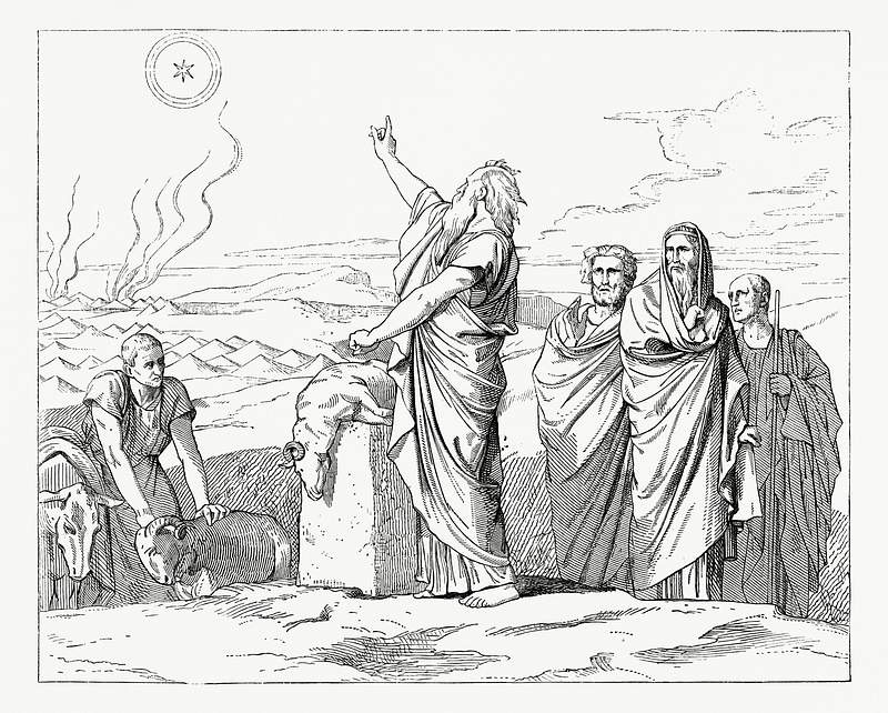 Appearance of the Star in Balaam (1862) from… | Free public domain illustration Appearance of the Star in Balaam (1862) from Gazette Des Beaux-Arts, a French art review. Digitally enhanced from our own…