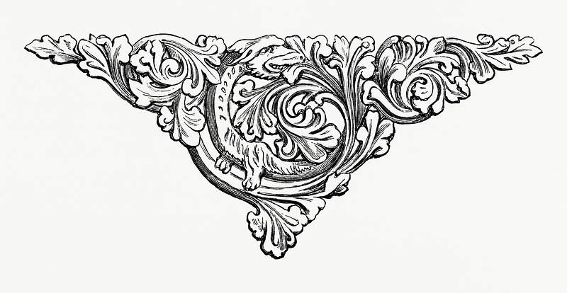 Elegant Decorative Design (1862) from Gazette… | Free public domain illustration Elegant Decorative Design (1862) from Gazette Des Beaux-Arts, a French art review. Digitally enhanced from our own facsimile…