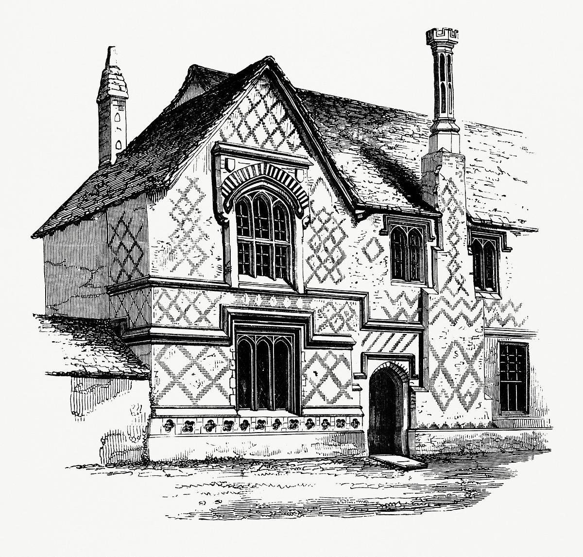 Residential Building (1862) from Gazette Des… | Free public domain illustration Residential Building (1862) from Gazette Des Beaux-Arts, a French art review. Digitally enhanced from our own facsimile book.