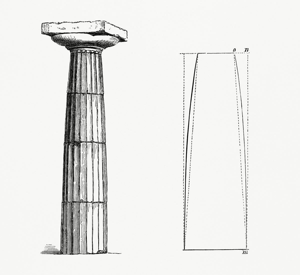 Column Design (1862) from Gazette Des Beaux… | Free public domain illustration Column Design (1862) from Gazette Des Beaux-Arts, a French art review. Digitally enhanced from our own facsimile book.