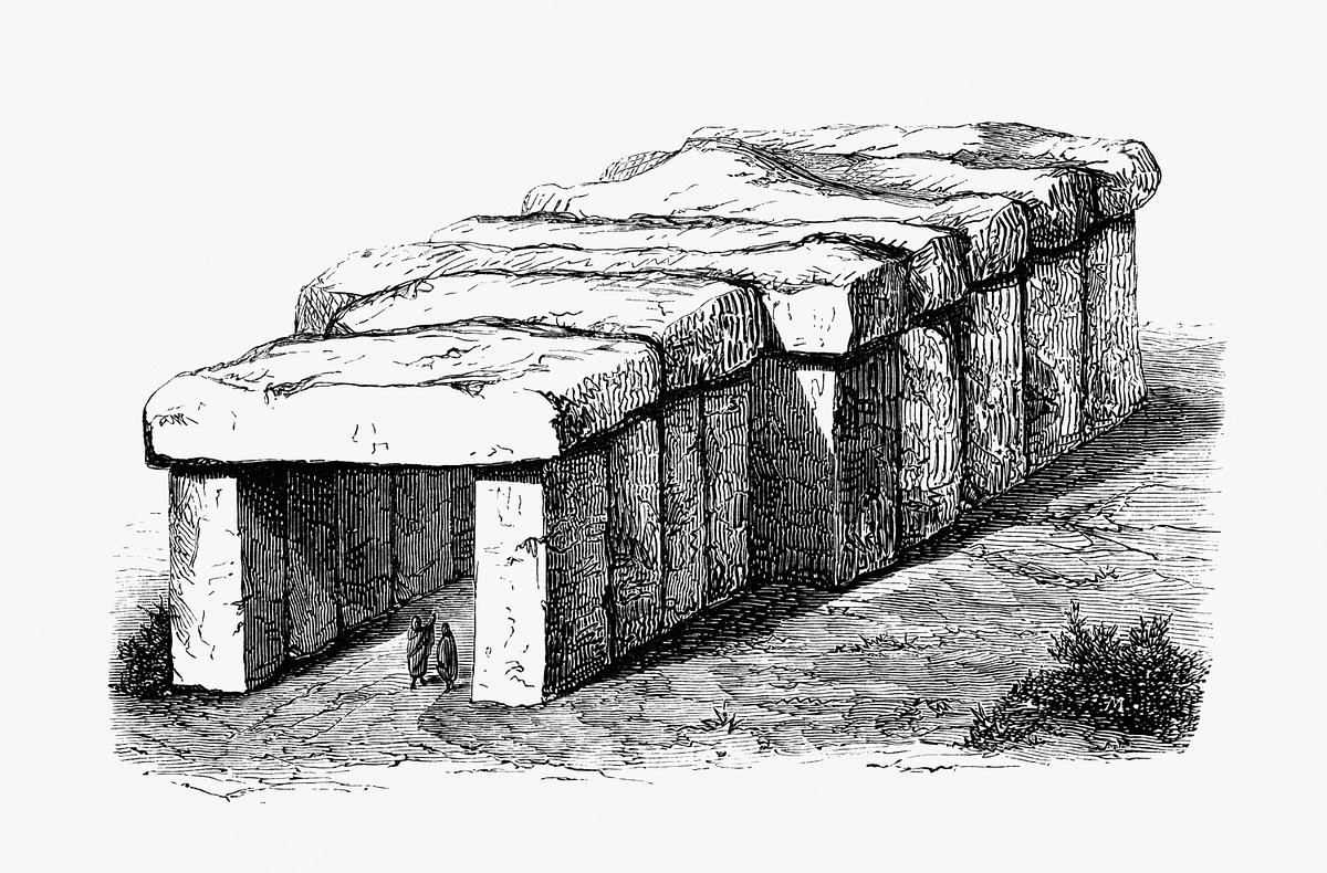 Druidic Monument of Rock-Fairy (1862) from… | Free public domain illustration Druidic Monument of Rock-Fairy (1862) from Gazette Des Beaux-Arts, a French art review. Digitally enhanced from our own…