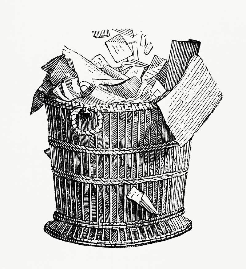 Bin Basket (1862) from Gazette Des Beaux… | Free public domain illustration Bin Basket (1862) from Gazette Des Beaux-Arts, a French art review. Digitally enhanced from our own facsimile book.