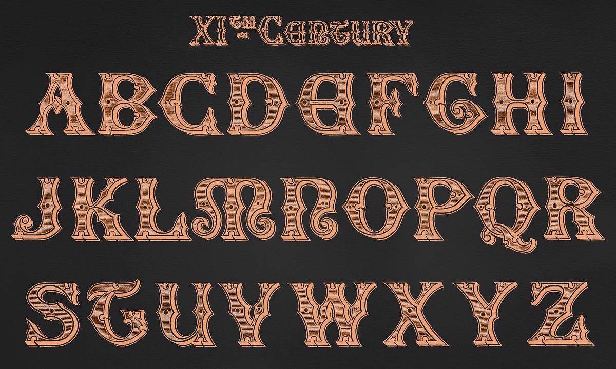 11th-century calligraphy fonts from… | Royalty free stock psd mockup | High Resolution design 11th-century calligraphy fonts from Draughtsman's Alphabets by Hermann Esser (1845–1908). Digitally enhanced from our…