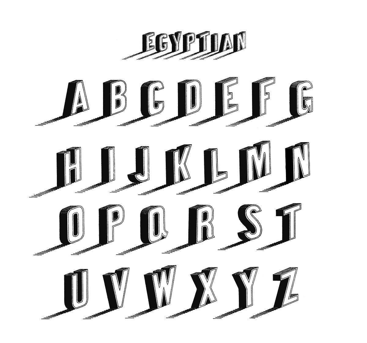 Egyptian style calligraphy fonts from… | Royalty free stock psd mockup | High Resolution design Egyptian style calligraphy fonts from Draughtsman's Alphabets by Hermann Esser (1845–1908). Digitally enhanced from our…