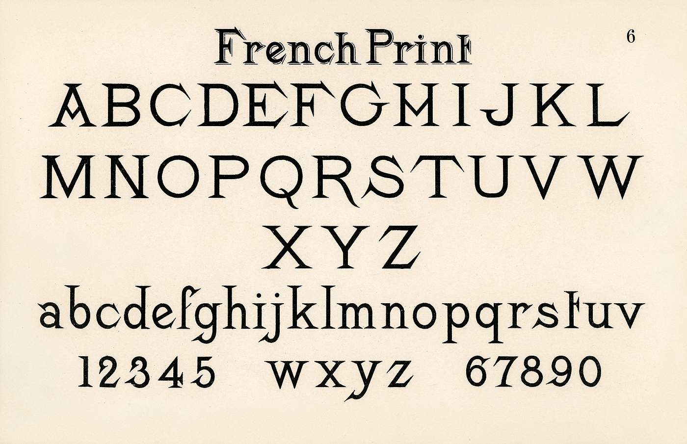 French style fonts from Draughtsman's Alphabets by Hermann Esser