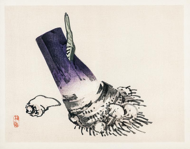Taro by Kōno Bairei (1844-1895). Digitally enhanced from our own original 1913 edition of Bairei Gakan. Taro by Kōno Bairei (1844-1895). Digitally enhanced from our own original 1913 edition of Bairei Gakan.