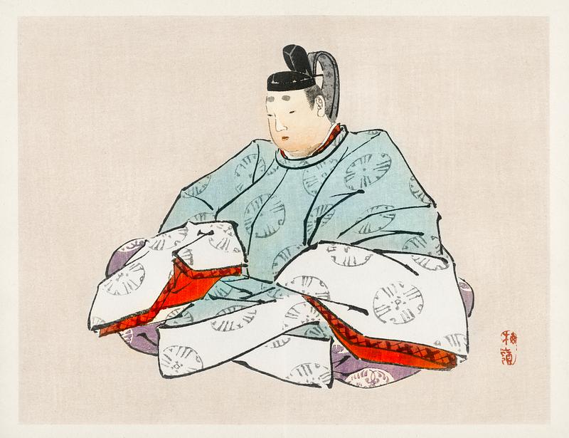Shogun by Kōno Bairei (1844-1895). Digitally enhanced from our own original 1913 edition of Barei Gakan. Shogun by Kōno Bairei (1844-1895). Digitally enhanced from our own original 1913 edition of Barei Gakan.