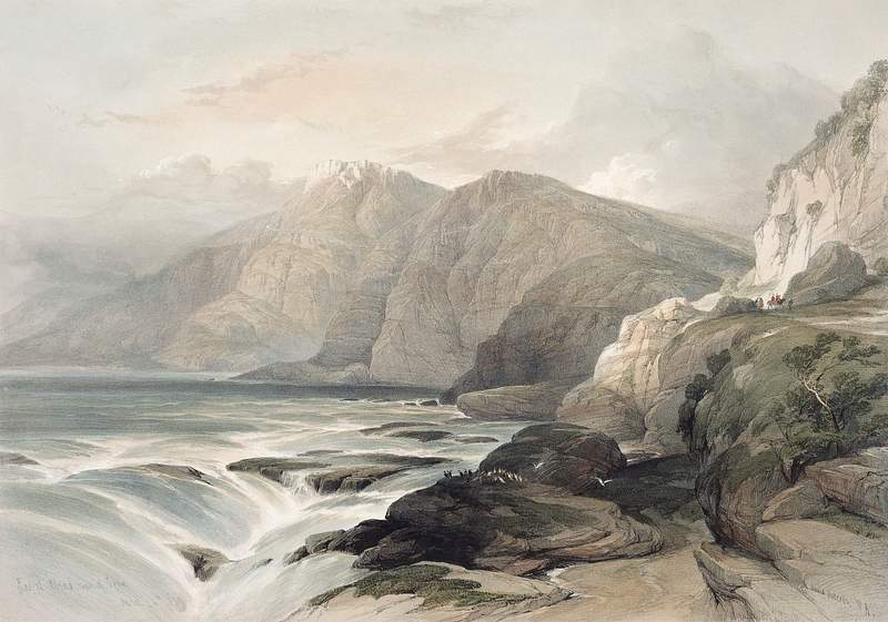 Ras-el Abiad, coast of Syria (n.d.) by David Roberts. Original from Museum of New Zealand. Digitally enhanced by rawpixel.