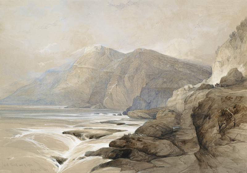 Ras-el Abiad, coast of Syria (n.d.) by David Roberts. Original from Museum of New Zealand. Digitally enhanced by rawpixel.
