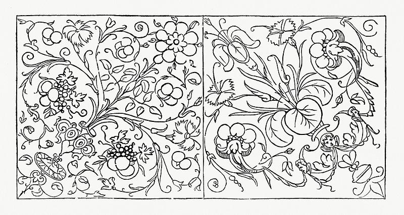 Vintage ornaments from New Modelbüch (1615) by Andreas Bretschneider (1578–1640). Original from The MET Museum. Digitally enhanced by rawpixel. Vintage ornaments from New Modelbüch (1615) by Andreas Bretschneider (1578–1640). Original from The MET Museum.…