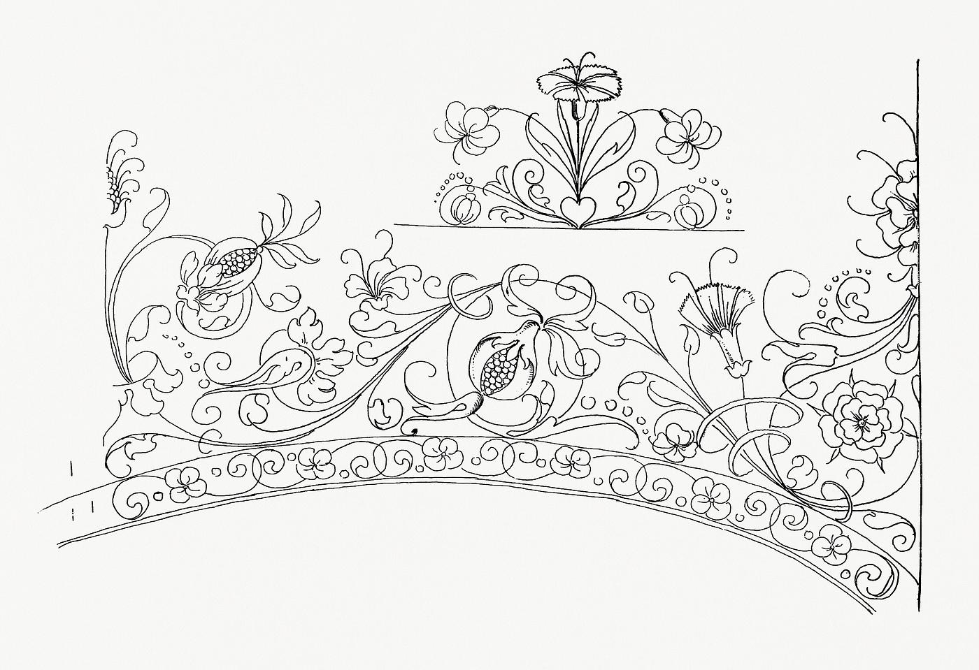 Vintage ornaments from the public domain, modified by rawpixel. Vintage ornaments from the public domain, modified by rawpixel.
