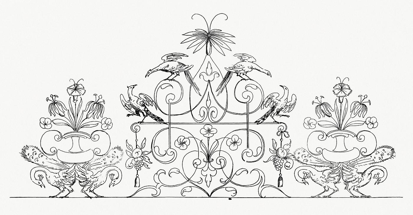 Vintage ornaments from the public domain, modified by rawpixel. Vintage ornaments from the public domain, modified by rawpixel.
