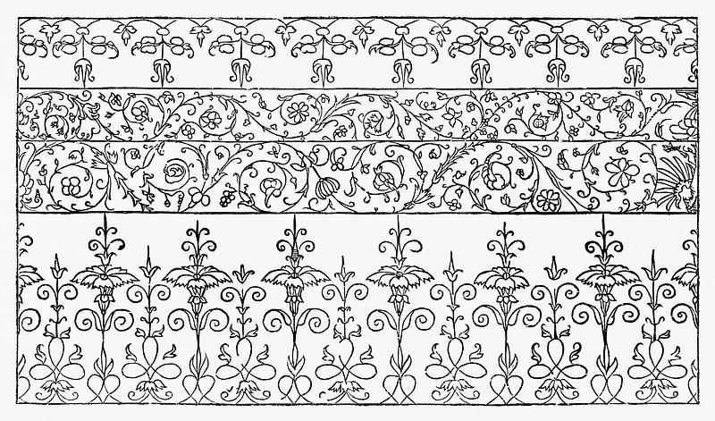 Vintage ornaments from New Modelbüch (1615) by Andreas Bretschneider (1578–1640). Original from The MET Museum. Digitally enhanced by rawpixel. Vintage ornaments from New Modelbüch (1615) by Andreas Bretschneider (1578–1640). Original from The MET Museum.…