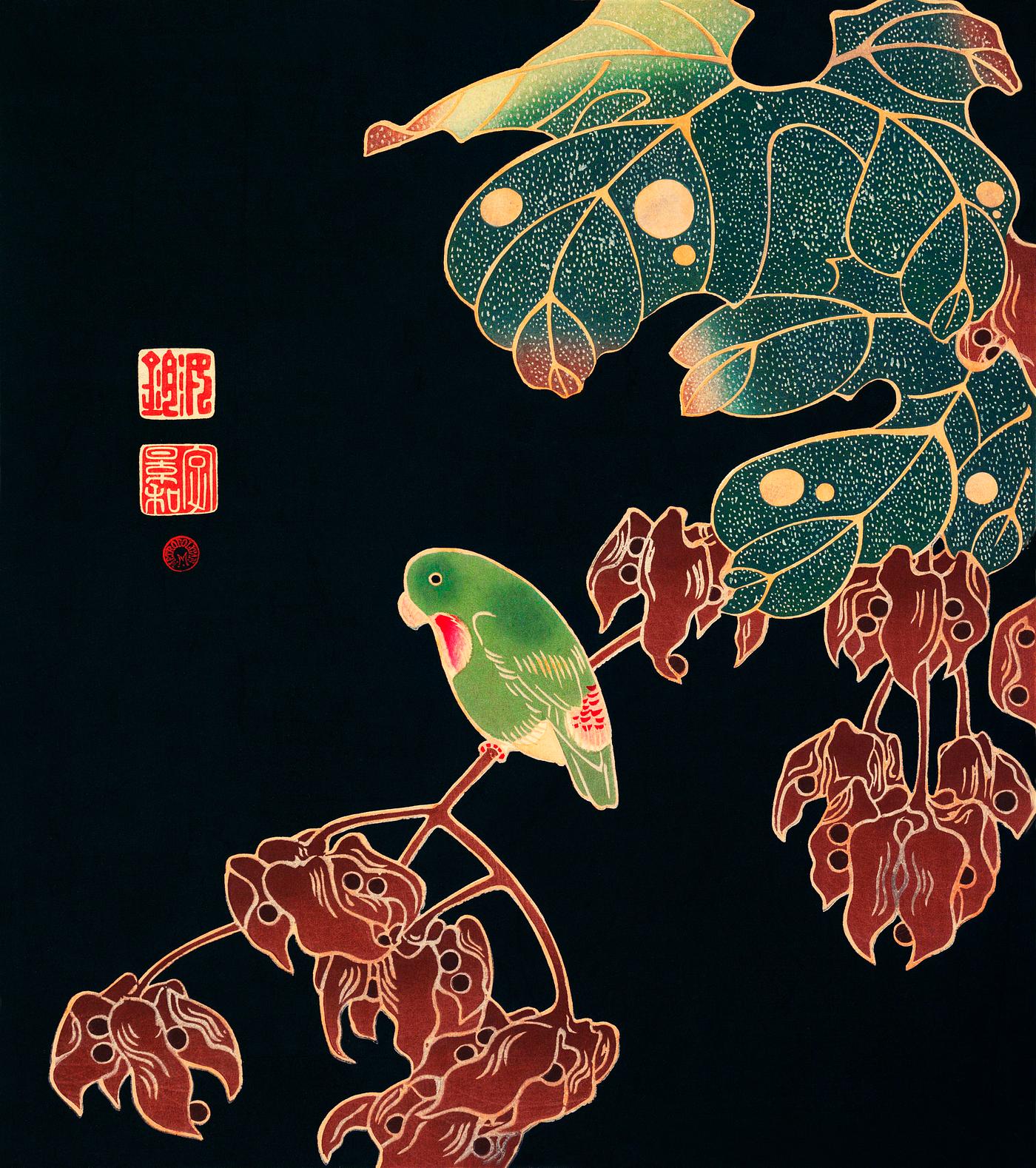 The Paroquet (ca. 1900) illustration by Ito Jakuchu. Original from The MET Museum. Digitally enhanced by rawpixel. The Paroquet (ca. 1900) illustration by Ito Jakuchu. Original from The MET Museum. Digitally enhanced by rawpixel.