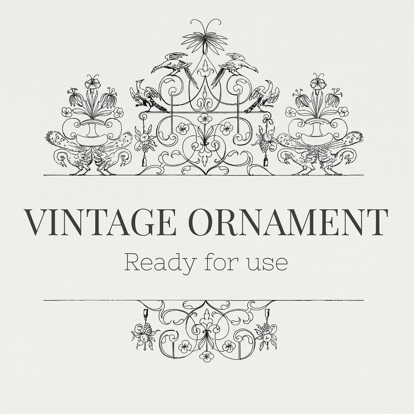 Vintage ornaments from the public domain, modified by rawpixel. Vintage ornaments from the public domain, modified by rawpixel.