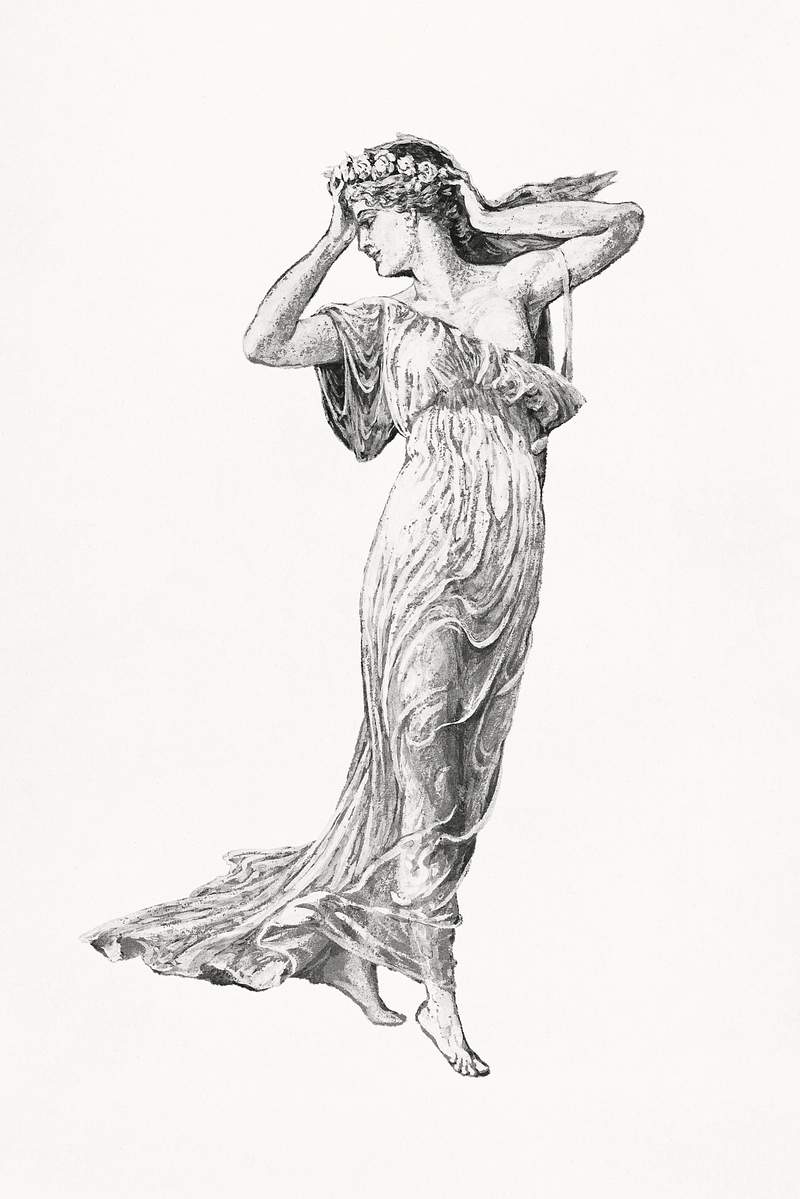 Walter Crane's illustration | Free stock illustration | High Resolution graphic Venus Figure from The Mirror of Venus, or L'Art et Vie (Art and Life) ca. 1890 by Walter Crane. Original from The MET Museum.…