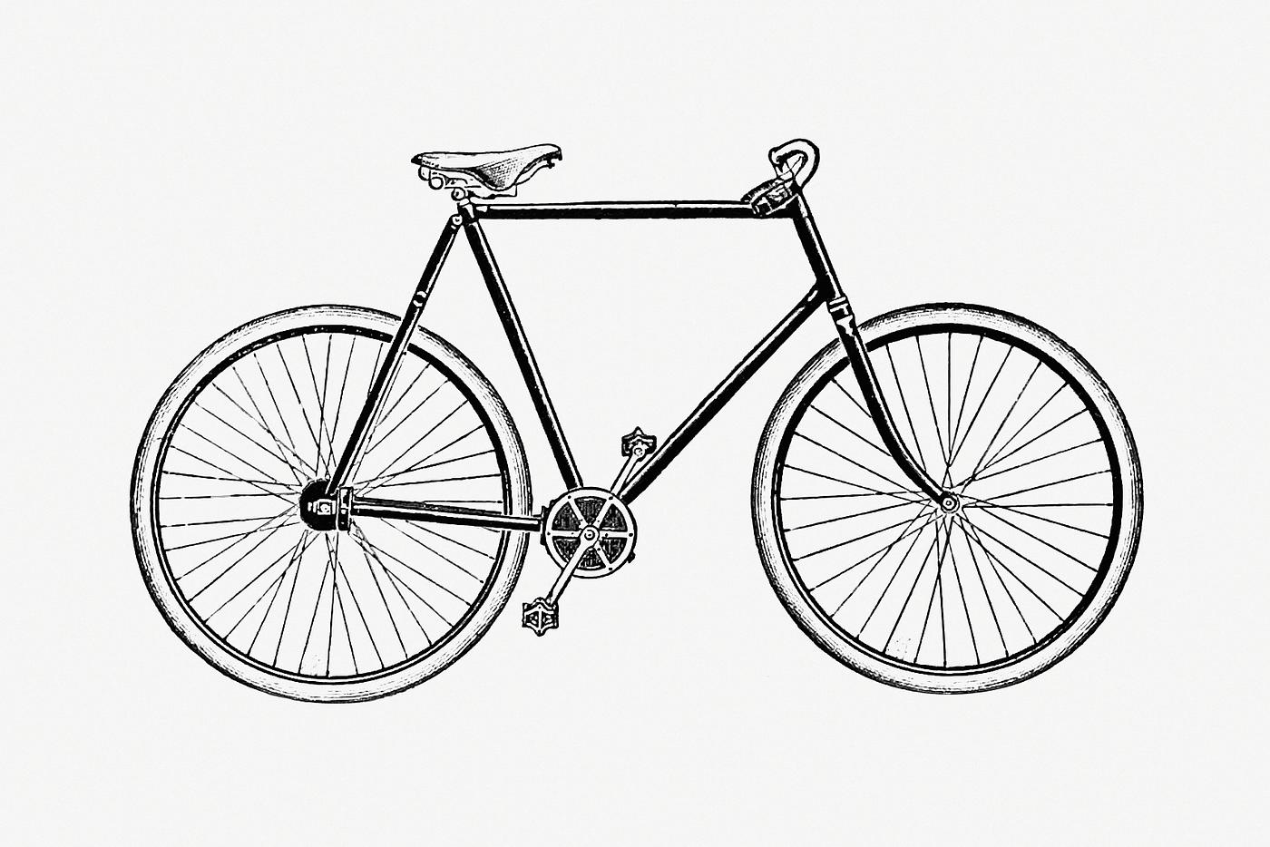 Bicycle in vintage style from Through a Continent on Wheels... Illustrated, etc by Simpkin, Marshall & Co. (1899).... Bicycle in vintage style from Through a Continent on Wheels... Illustrated, etc by Simpkin, Marshall & Co. (1899)....