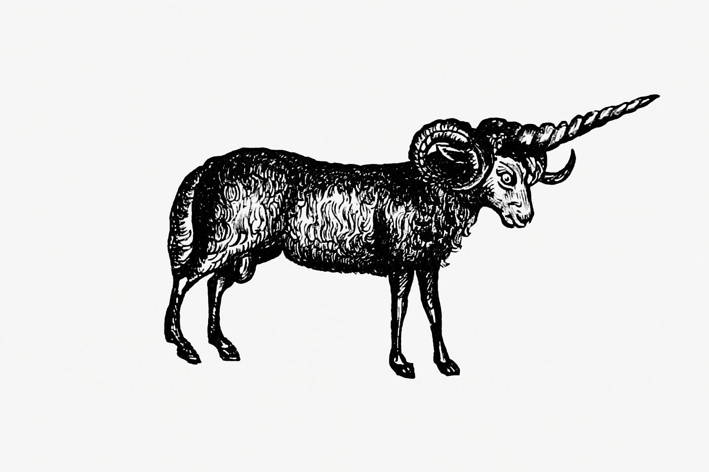 Vintage goat illustration Vintage Victorian style goat engraving. Original from the British Library. Digitally enhanced by rawpixel.