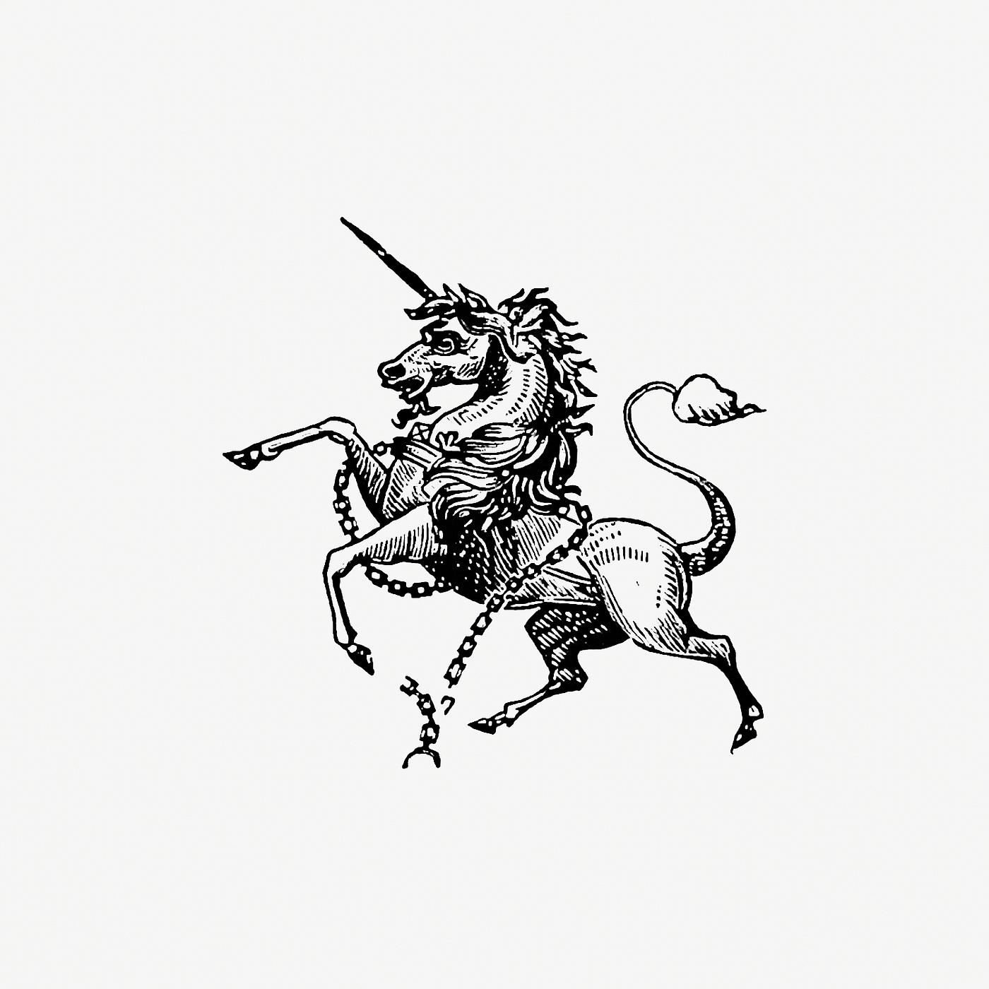 Vintage Victorian style unicorn engraving. Original from the British Library. Digitally enhanced by rawpixel. Vintage Victorian style unicorn engraving. Original from the British Library. Digitally enhanced by rawpixel.