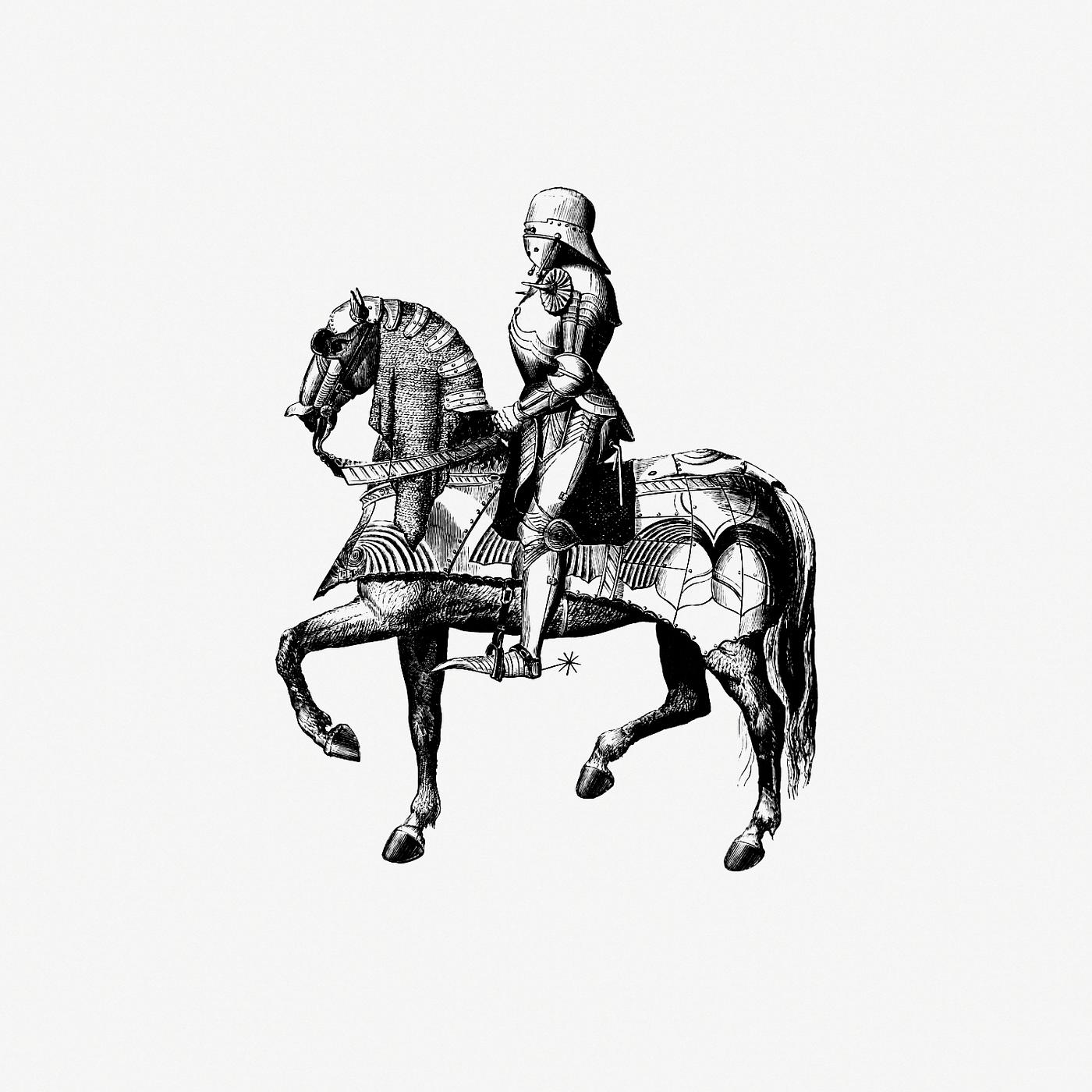 Vintage Victorian style knight on a horse engraving. Original from the British Library. Digitally enhanced by rawpixel. Vintage Victorian style knight on a horse engraving. Original from the British Library. Digitally enhanced by rawpixel.