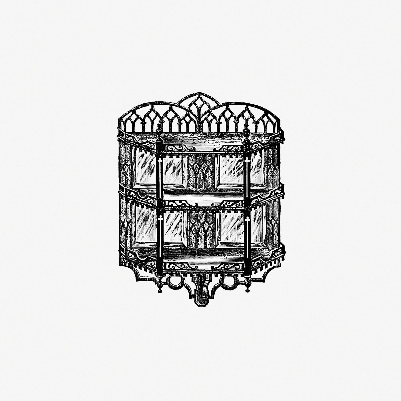 Vintage shelf illustration Vintage Victorian style shelf engraving. Original from the British Library. Digitally enhanced by rawpixel.