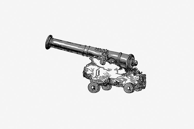 Cannon from a wreck | Free public domain illustration Gun in the tower, recovered from the wreck. The Popular History of England (1856) by Charles Knight. Digitally enhanced by…