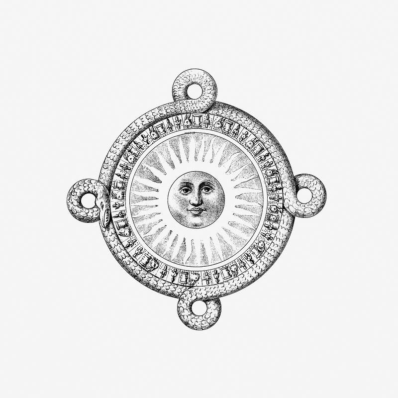 Sun in ancient Mexican style Sun from Ancient History Of Mexico published by Francisco Javier Mariano Clavigero (1853). Original from the British Library.…