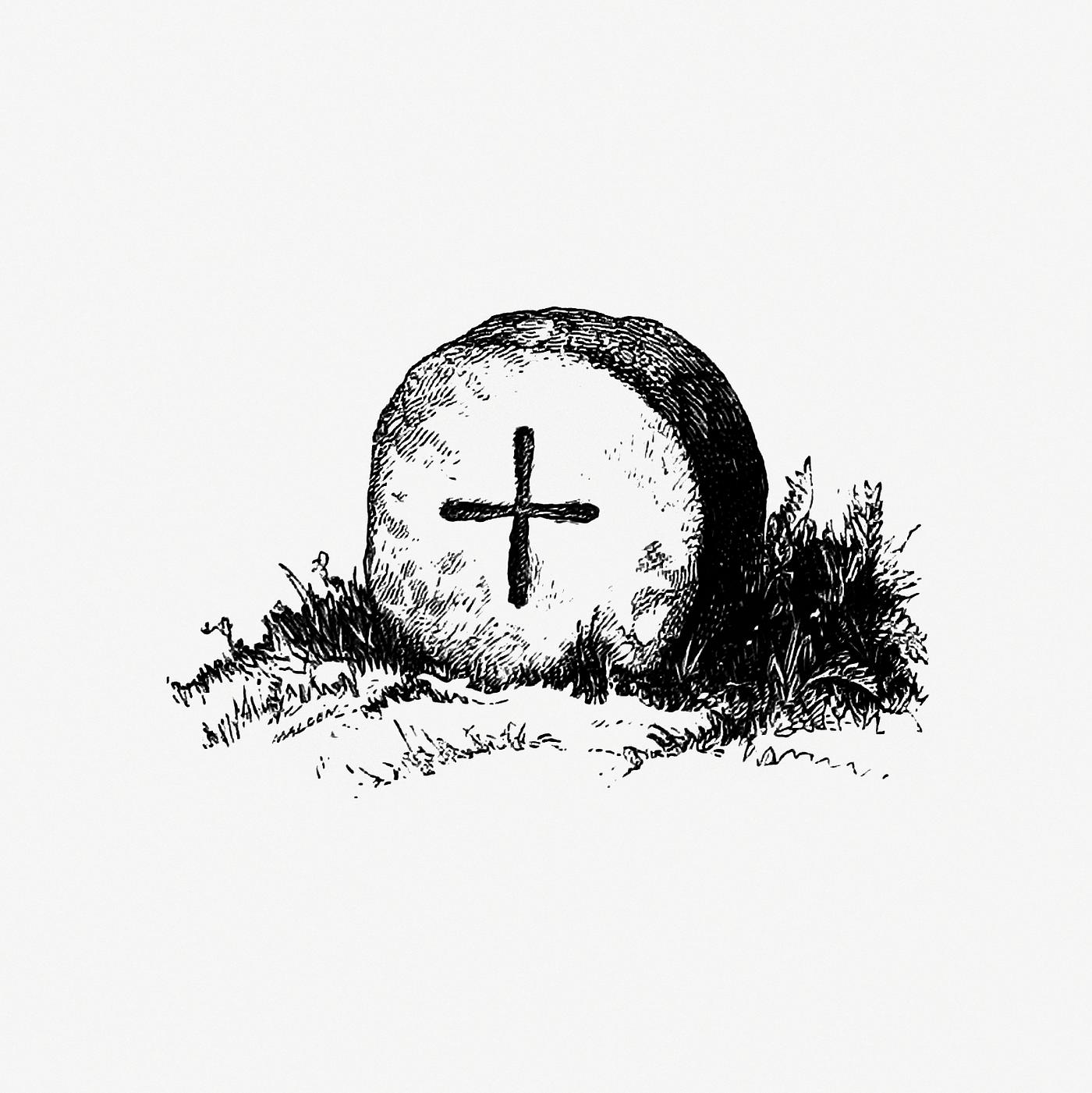 Old tombstone drawing | Royalty free stock illustration - 571469