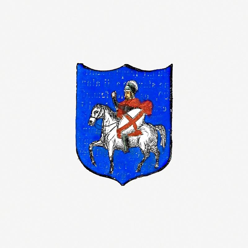 Medieval knights crest Coat of arms from Dizionario corografico dell' Italia published by Amato Amati (1868) . Original from the British Library.…