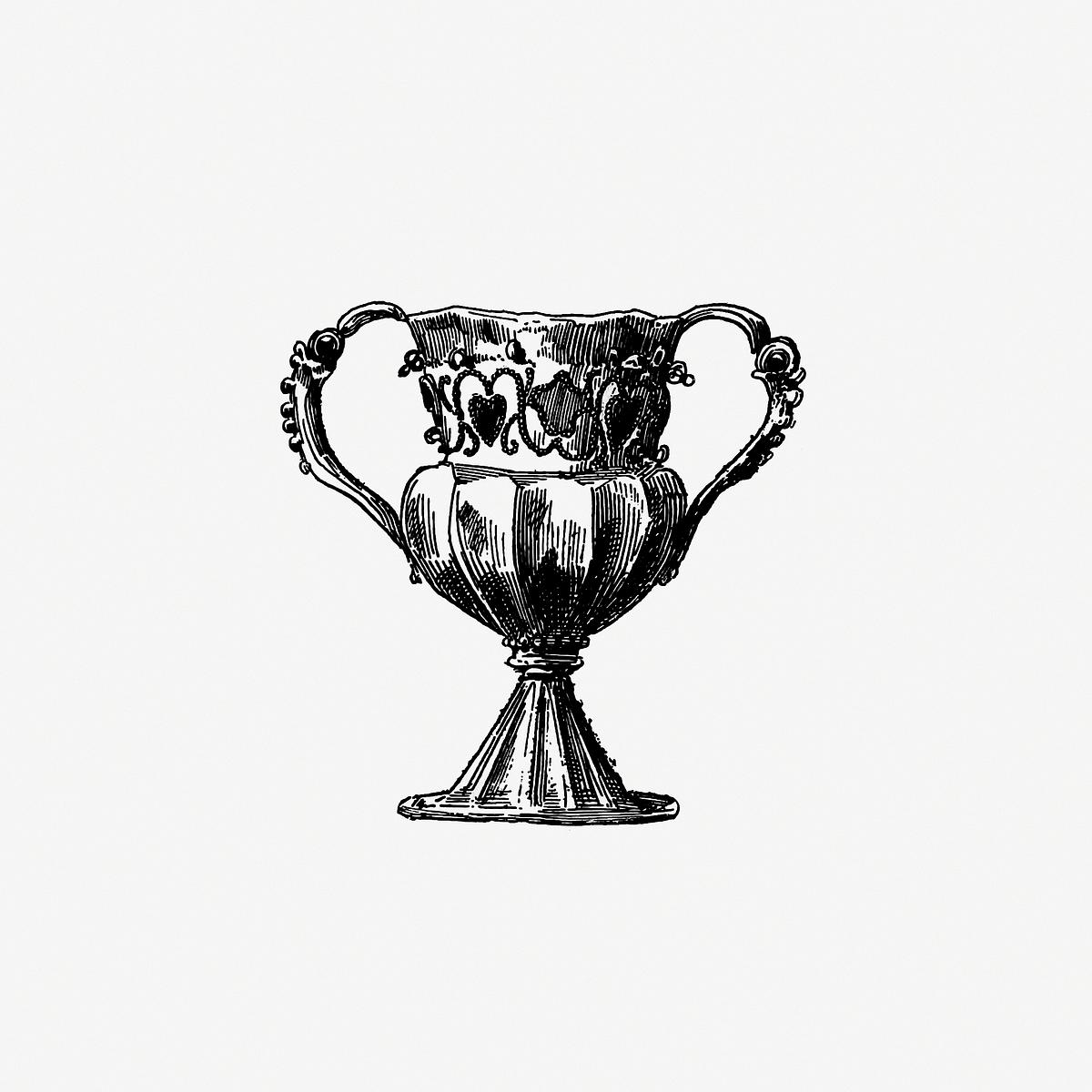 Download Antique Silver Goblet Royalty Free Stock Psd Mockup High Resolution Design