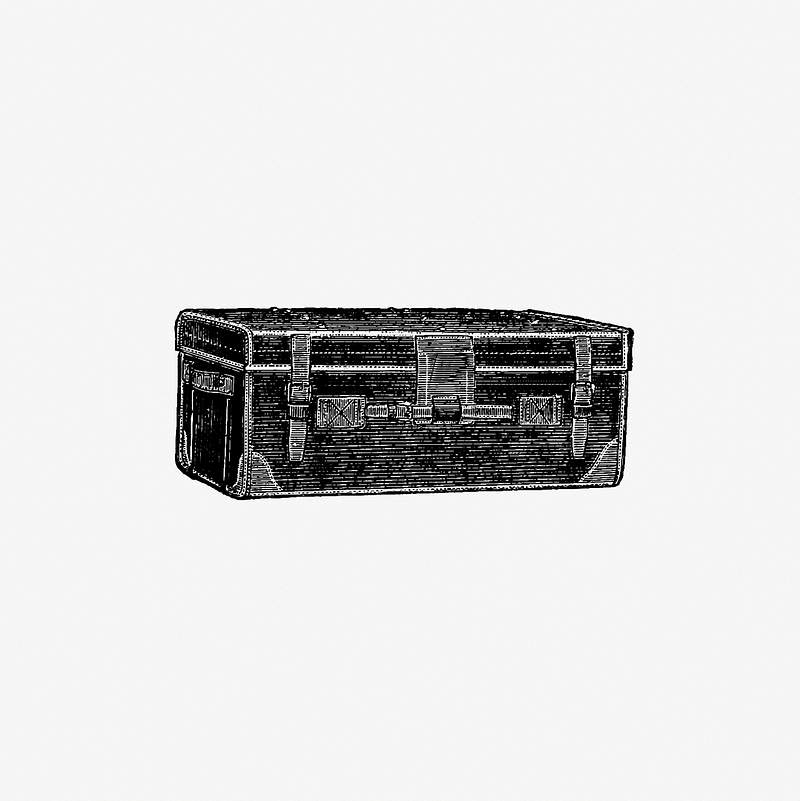 Luggage in vintage style Chest box from Greater Bristol. By Lesser Columbus published by Pelham Press (1893). Original from the British Library.…