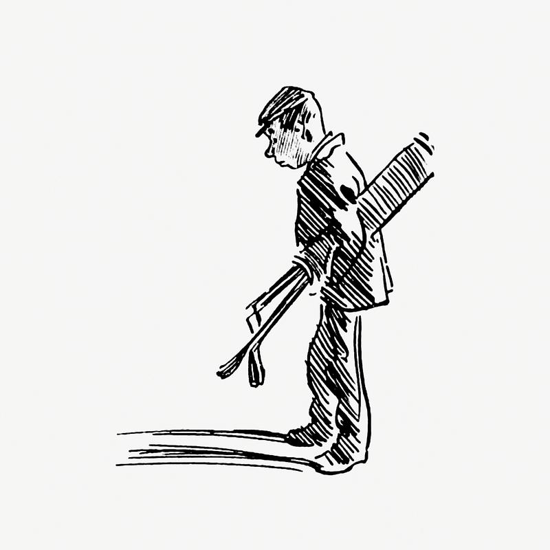 Golfer vintage drawing Golfer from The Z.Z.G or Zig Zag Guide Round And About The Bold And Beautiful Kentish Coast... Illustrated by Philip William…