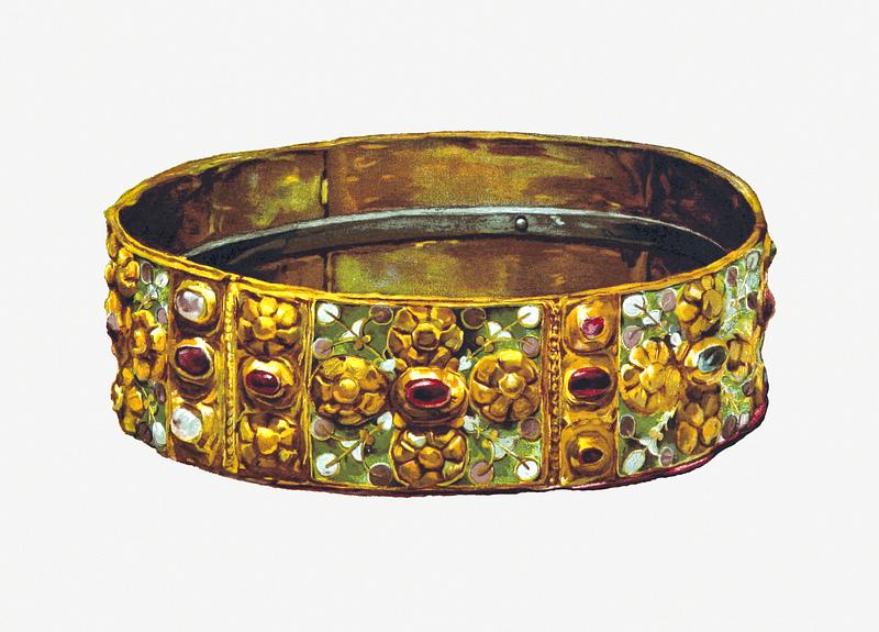 Antique royal crown Crown of the Lombard kings, called Iron Crown, preserved in Monza from Chroniclers Of The History Of France From The Origins…