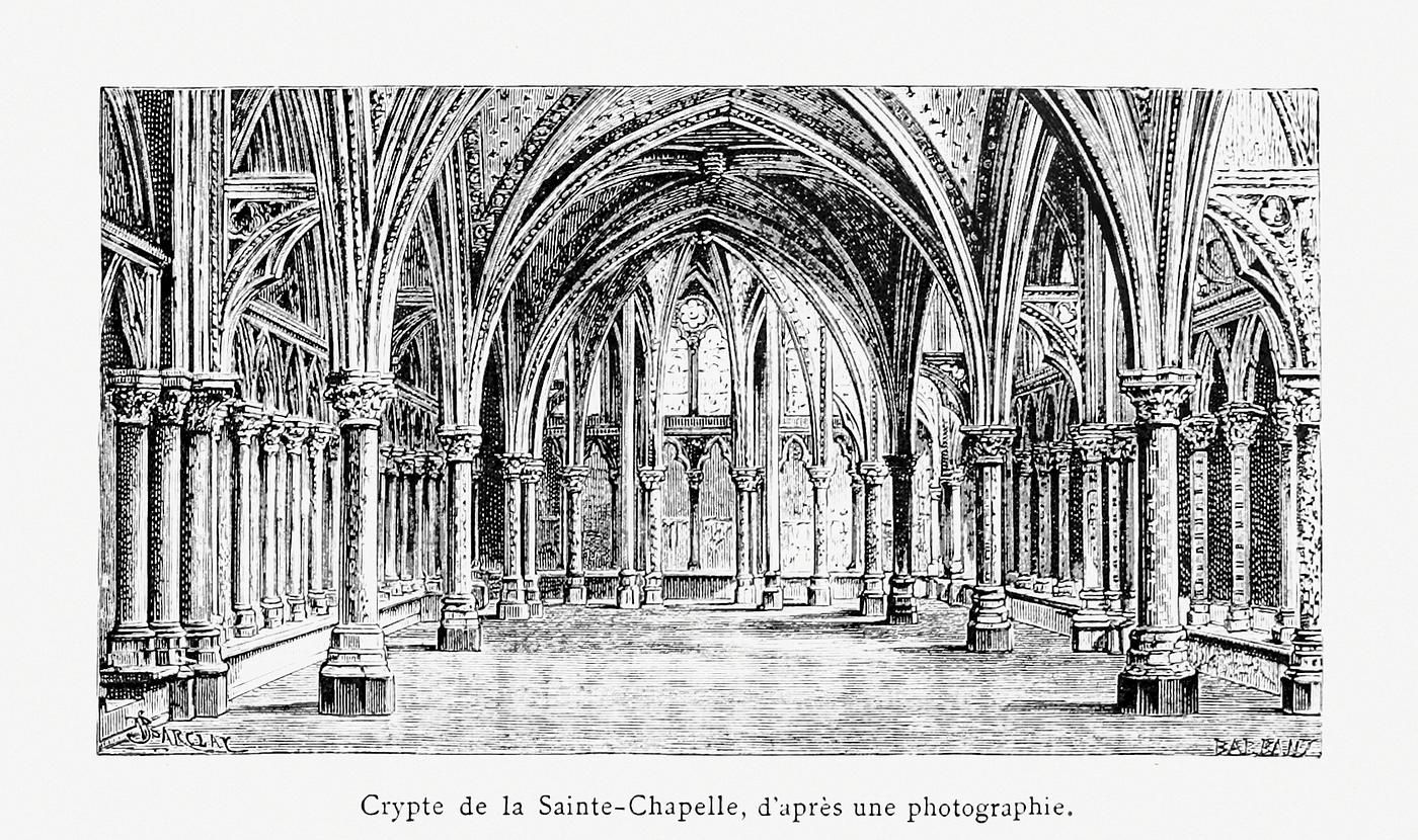 Crypt of the Holy Chapel, after a photograph from The Chroniclers Of The History Of France From The Origins To The Sixteenth... Crypt of the Holy Chapel, after a photograph from The Chroniclers Of The History Of France From The Origins To The Sixteenth...