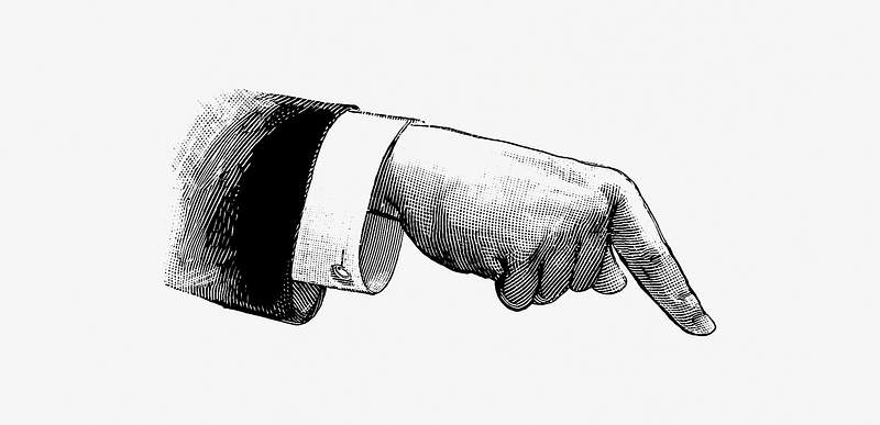 Hand pointing vintage drawing Hand pointing from Illustrated Penny Tales. From The Strand Library. No. 1-10 published by Tid-Bits Office (1894). Original…